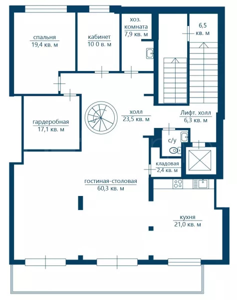 Продажа квартиры площадью 250 м² 5 этаж в Clerkenwell House по адресу Хамовники, Комсомольский пр-т, 42, стр. 2